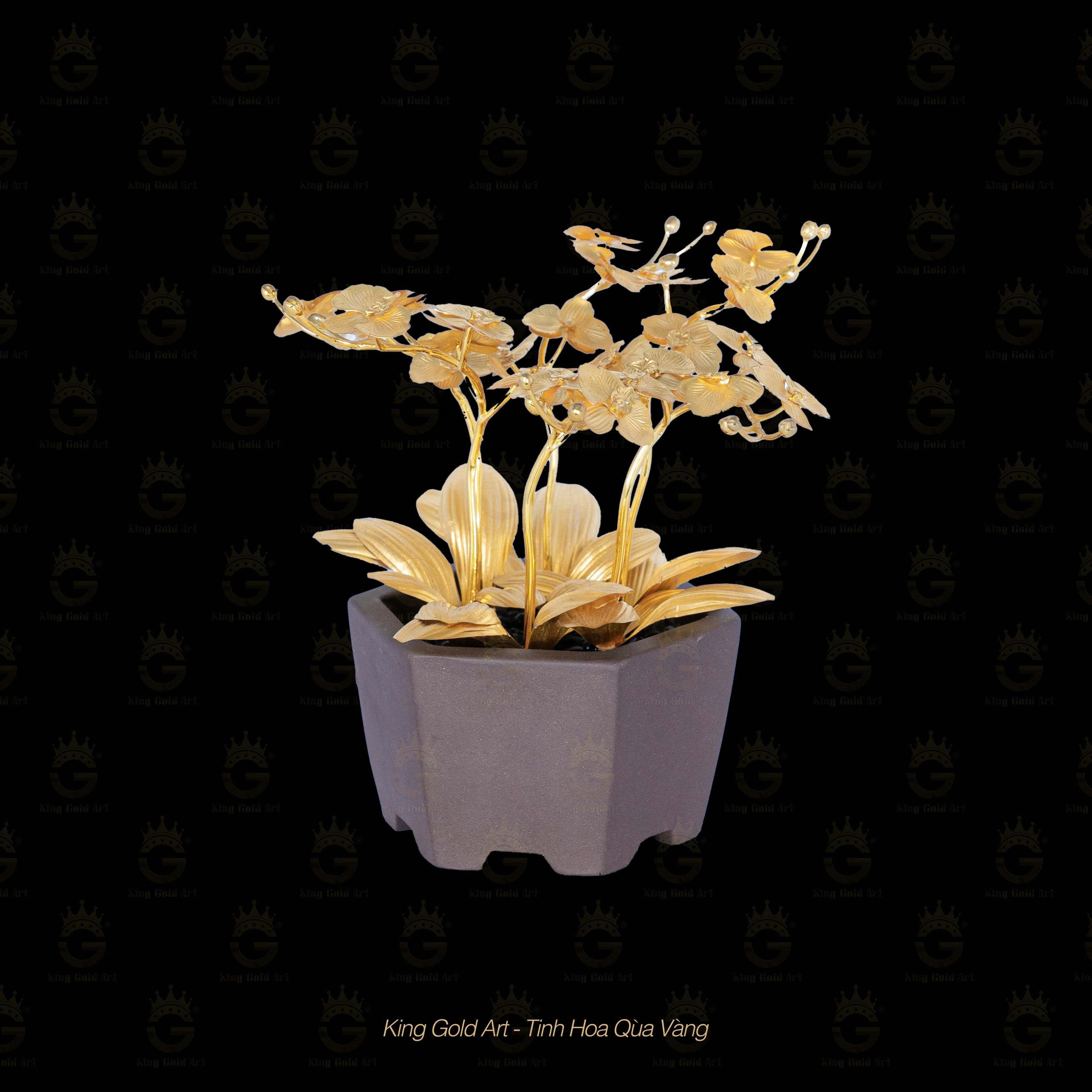 Bình Hoa Lan để bàn mini 6 nhánh 